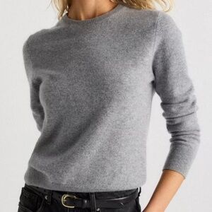 Quince Heather Gray Crew Neck Sweater